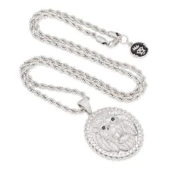 Roaring Lion Medallion Necklace 18 Roaring Lion Medallion Necklace -King Ice Shop roaring lion medallion necklace king ice 30518762995887