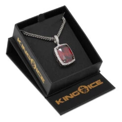 Ruby Crown Julz Necklace -King Ice Shop ruby crown julz necklace king ice 35198824120495