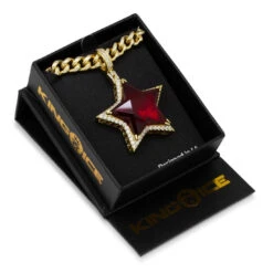 Ruby Star Necklace 8 Ruby Star Necklace -King Ice Shop ruby star necklace 14k gold 2 2 king ice 14869223702582