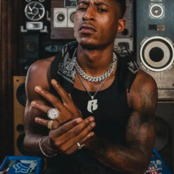 Ruff Ryders Logo Necklace -King Ice Shop ruff ryders logo necklace king ice 35182317469871