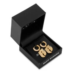 Ruff Ryders X King Ice - Hanging Logo Earrings -King Ice Shop ruff ryders x king ice hanging logo earrings king ice 35020104597679