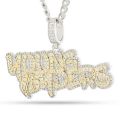 Ruff Ryders X King Ice - Young Ryders Necklace -King Ice Shop ruff ryders x king ice young ryders necklace gold plated white gold 1 7 king ice 35020154831023