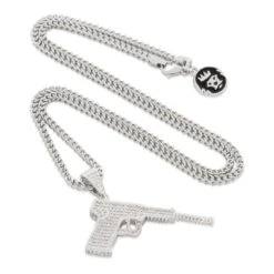 Silencer Necklace -King Ice Shop silencer necklace king ice 31983446294703