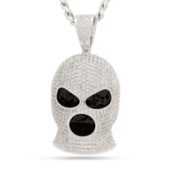 Ski Mask Goon Necklace -King Ice Shop ski mask goon necklace white gold 1 1 king ice 30589796090031