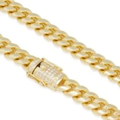 Solid Gold 10mm Miami Cuban Link Chain -King Ice Shop solid gold 10mm miami cuban link chain king ice 37562589315247
