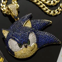 Sonic The Hedgehog X King Ice - Sonic Necklace 10 Sonic The Hedgehog X King Ice - Sonic Necklace -King Ice Shop sonic the hedgehog x king ice sonic necklace gold plated 14k gold 2 king ice 30529640399023