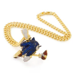 Sonic The Hedgehog X King Ice - Fast Sonic Necklace 7 Sonic The Hedgehog X King Ice - Fast Sonic Necklace -King Ice Shop sonic x king ice fast sonic necklace 14k gold 1 9 king ice 33123566485679