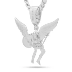St. Michael The Archangel Necklace 13 St. Michael The Archangel Necklace -King Ice Shop st michael the archangel necklace king ice 30546410864815