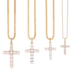 Sterling Silver Kingsman Cross Necklace -King Ice Shop sterling silver kingsman cross necklace king ice 30557683712175