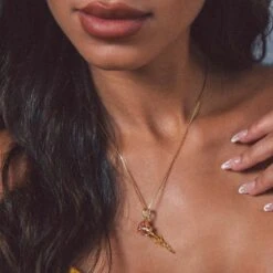 Sterling Silver Roses Are Red Necklace -King Ice Shop sterling silver roses are red necklace 14k gold 1 6 king ice 30923116019887