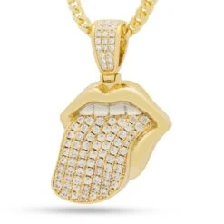 Tongue Of Desire Necklace -King Ice Shop tongue of desire necklace 14k gold 1 5 king ice 28135741161647