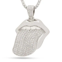 Tongue Of Desire Necklace -King Ice Shop tongue of desire necklace white gold 1 5 king ice 28135745421487