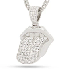 Tongue Of Desire Necklace -King Ice Shop tongue of desire necklace white gold 1 9 king ice 28135756365999