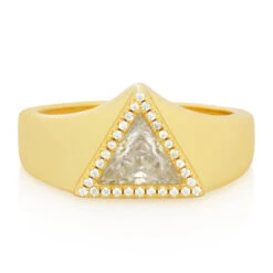 King Ice Shop -King Ice Shop trillion cut signet ring king ice 33838476525743