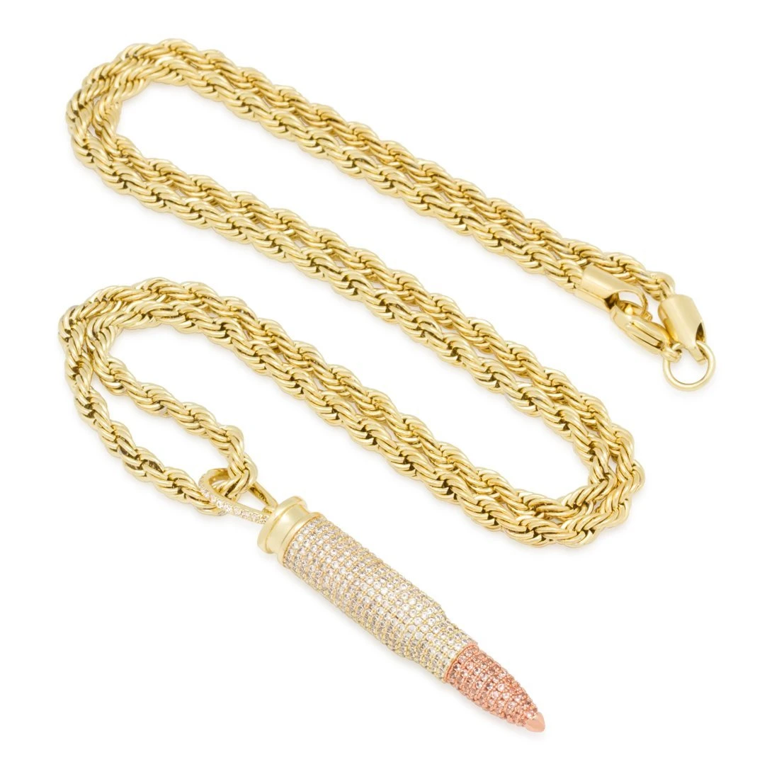 Two-Tone .223 Caliber Bullet Necklace 3 Two-Tone .223 Caliber Bullet Necklace - Image 3