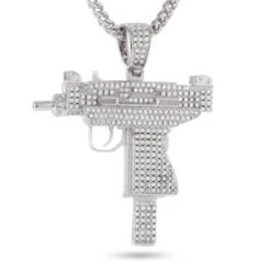 Uzi Necklace 10 Uzi Necklace -King Ice Shop uzi necklace white gold 2 king ice 30599560298671