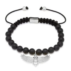 Winged Scarab Bracelet By MARZ -King Ice Shop winged scarab bracelet white gold 8 king ice 30549151645871