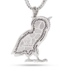 Wise Owl Necklace -King Ice Shop wise owl necklace king ice 30554503413935