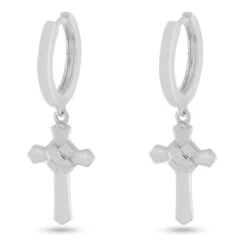 Wrapped Cross Earrings -King Ice Shop wrapped cross earrings king ice 32236694077615