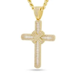 Wrapped Cross Necklace