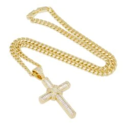 Wrapped Cross Necklace 10 Wrapped Cross Necklace -King Ice Shop wrapped cross necklace king ice 30542980513967