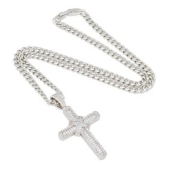 Wrapped Cross Necklace 14 Wrapped Cross Necklace -King Ice Shop wrapped cross necklace king ice 30592170918063