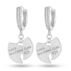 Wu-Tang X King Ice - 14mm Hanging Logo Earrings -King Ice Shop wu tang x king ice 14mm wu tang hanging logo earrings king ice 36737250820271