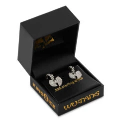 Wu-Tang X King Ice - 14mm Hanging Logo Earrings -King Ice Shop wu tang x king ice 14mm wu tang hanging logo earrings king ice 36737250984111