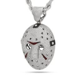 XL Hockey Mask Necklace 11 XL Hockey Mask Necklace -King Ice Shop xl hockey mask necklace white gold 3 7 king ice 30559470092463