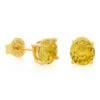 Yellow Brilliant-Cut Stud Earrings
